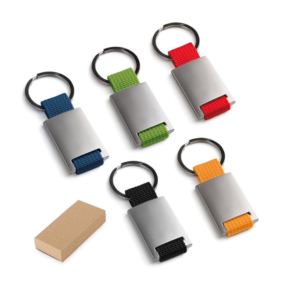 RD 93077-Chaveiros em metal personalizado com acabamento em webbing RD 93077-Chaveiros em metal personalizado com acabamento em webbing